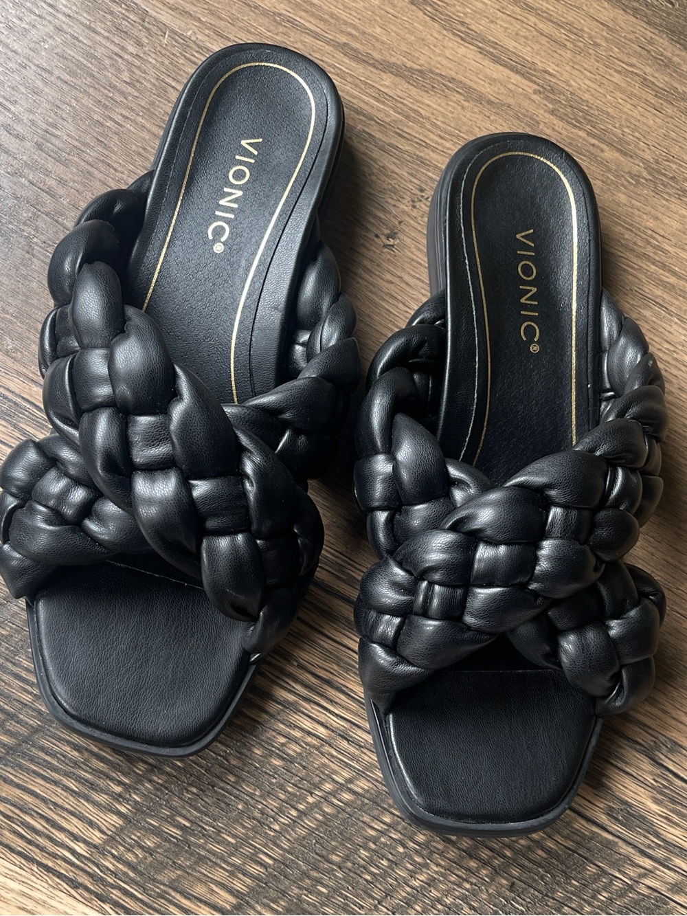 Vionic Kalina Braided Slide Sandals 9.5
